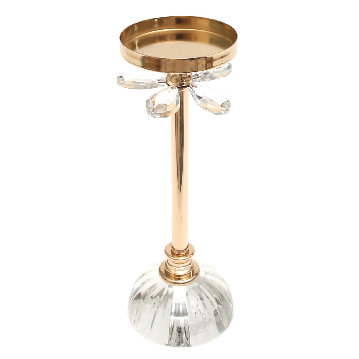 Glass Base Pillar Candle Holder – Large - Habitt