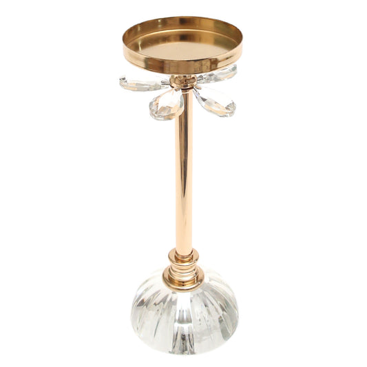 Glass Base Pillar Candle Holder – Large - Habitt