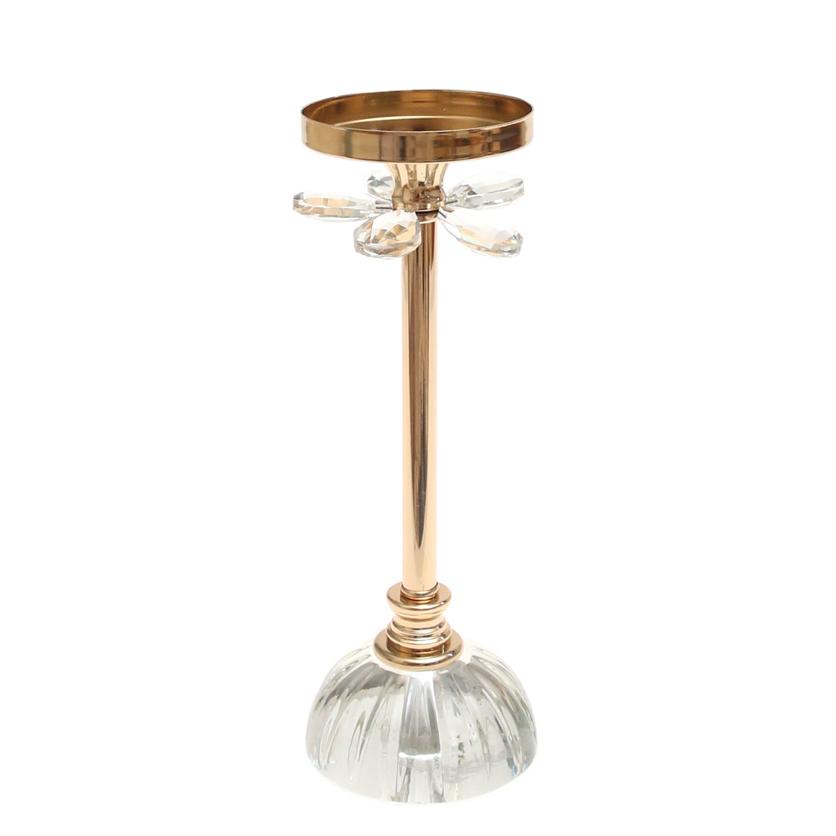 Glass Base Pillar Candle Holder – Large - Habitt