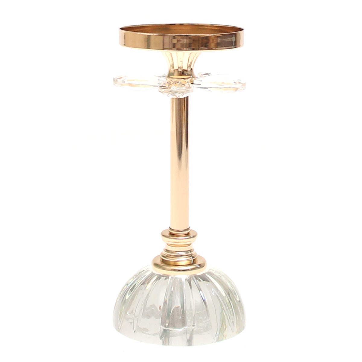 Glass Base Pillar Candle Holder – Medium - Habitt