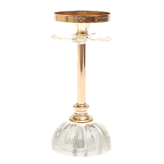 Glass Base Pillar Candle Holder – Medium - Habitt