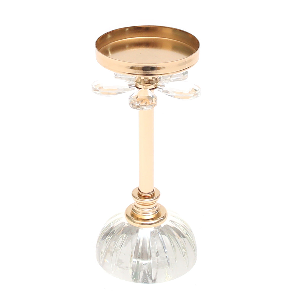 Glass Base Pillar Candle Holder – Medium - Habitt
