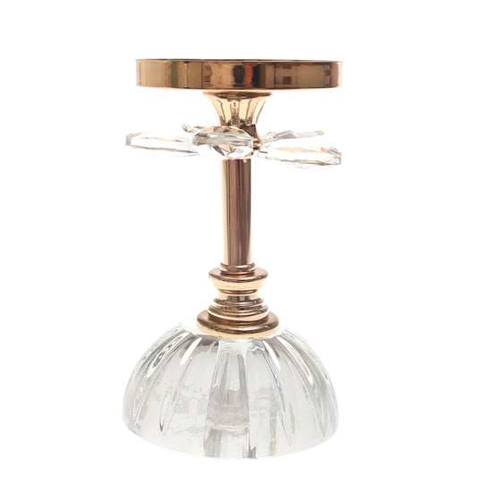 Glass Base Pillar Candle Holder – Small - Habitt