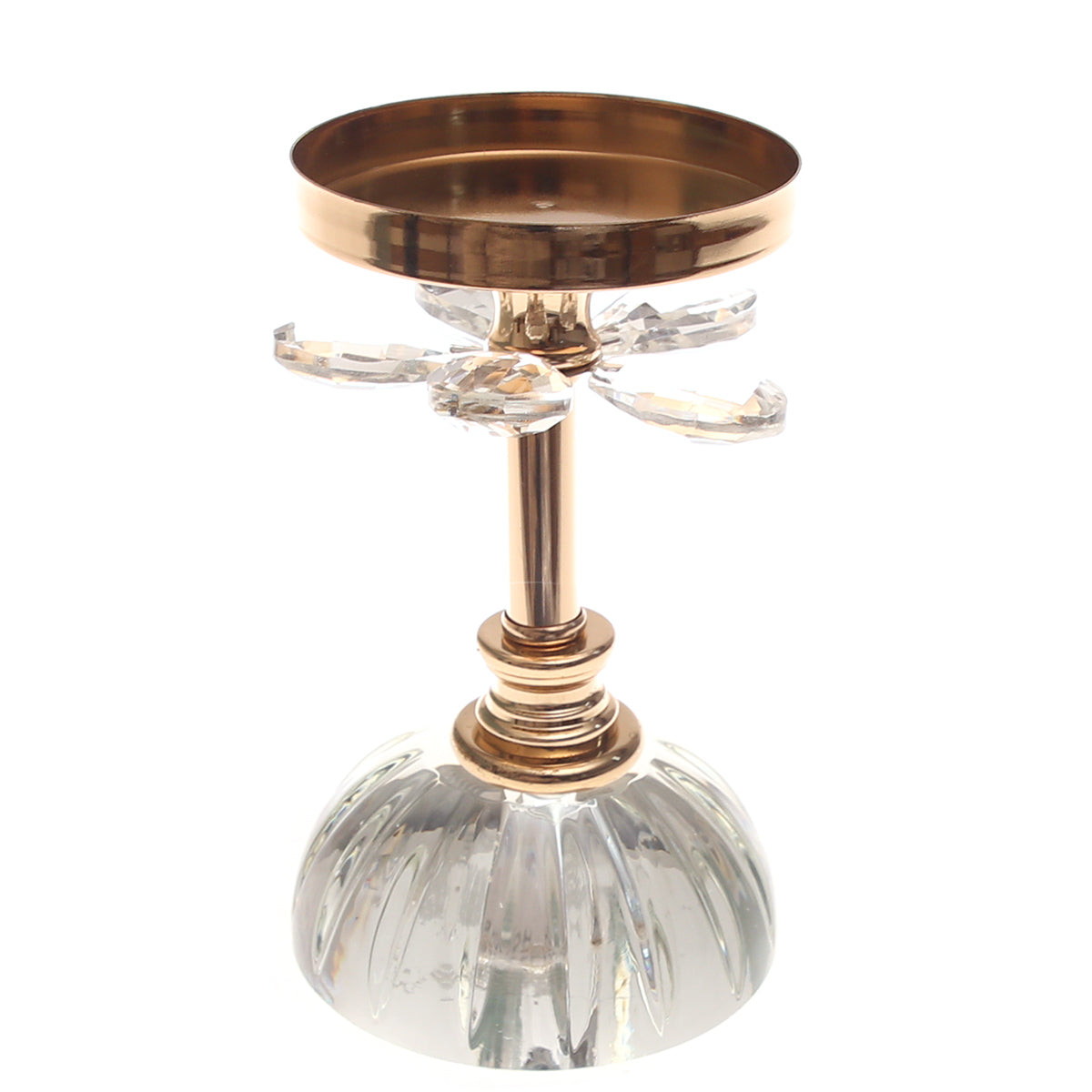 Glass Base Pillar Candle Holder – Small - Habitt