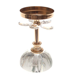 Glass Base Pillar Candle Holder – Small - Habitt