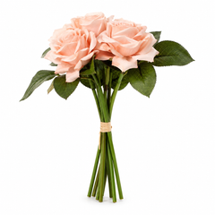 Artificial Rose Bunch Flower Stick – Small Pink