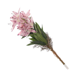 Stargazer Lily Flower Bunch Purple – Artificial Floral Bundle - Habitt