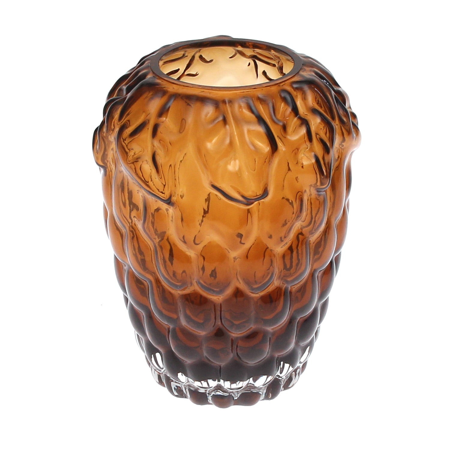 Strawberry Vase Light Brown – Textured Glass Decor Vase L - Habitt
