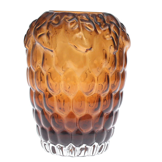 Strawberry Vase Light Brown – Textured Glass Decor Vase L - Habitt