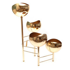 Table Top Metal Lotus – Golden Decorative Sculpture - Habitt
