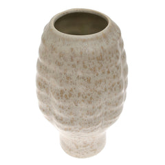 Beige Textured Ceramic Vase - Habitt