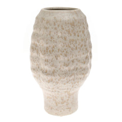 Beige Textured Ceramic Vase - Habitt