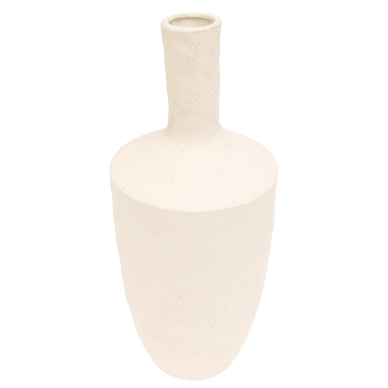 White Natural Ceramic Vase - Habitt