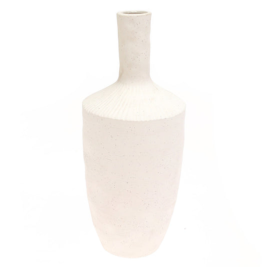 White Natural Ceramic Vase - Habitt