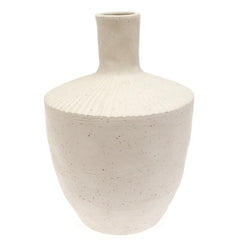 White Natural Ceramic Vase - Habitt