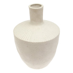 White Natural Ceramic Vase - Habitt