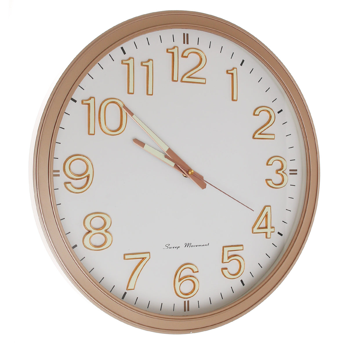 Rose Gold Wall Clock with Large Easy-Read Digits - Habitt
