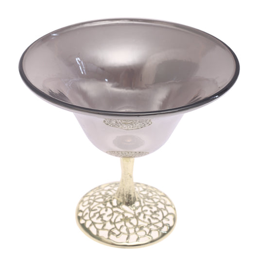 Console Piece Large Black & Silver Decorative Bowl – 10 x 9.5 Inch Metal Accent - Habitt