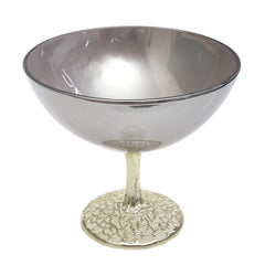 Large Gold Console Decorative Bowl with Sculpted Base – 10 x 9.5 Inch Luxury Accent Piece - Habitt