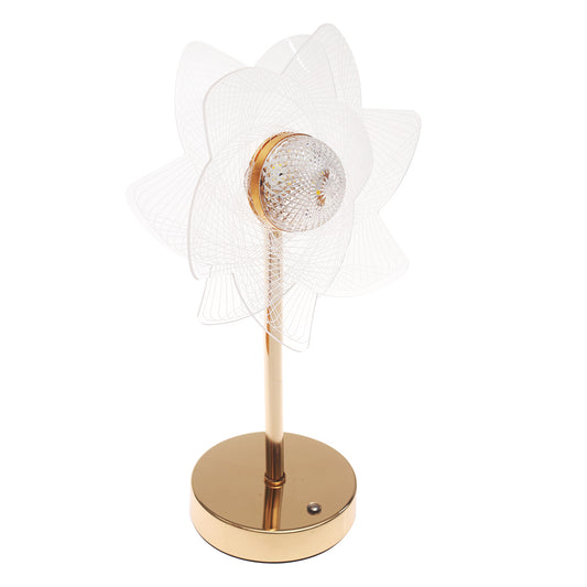 Console Piece Small Gold Decorative Accent Lamp – Modern Luxury Table Décor, 14 Inch Height - Habitt