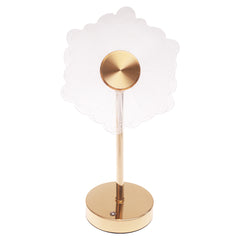 Console Piece Small Gold Decorative Accent Lamp – Floral Modern Table Décor, 14 Inch Height - Habitt