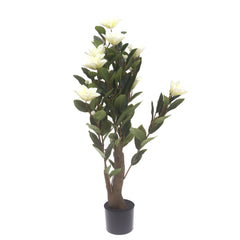 Plant Green 33-Inch Artificial Flowering Plant - Habitt