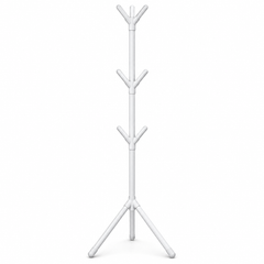 Small White Coat Rack Stand | Freestanding Clothes & Accessories Hanger