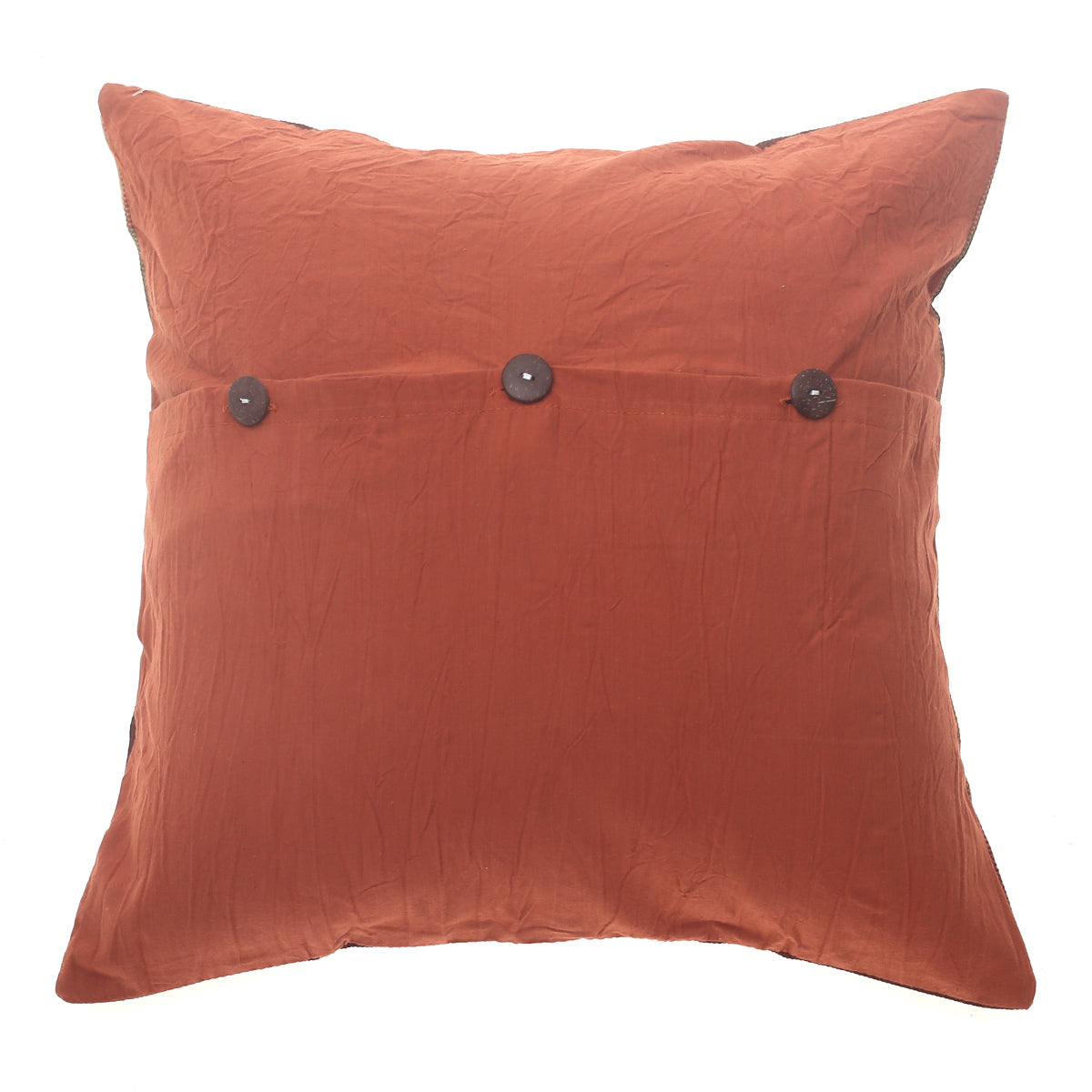 Woven Tribal Cushion Cover 18x18 – Boho Geometric Ethnic Decorative Pillow Case in Earthy Tones - Habitt