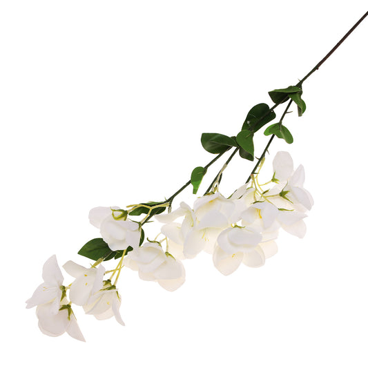 Artificial White Blossom Flower Stem – Elegant Long Stem Floral for Home &amp; Event Décor - Habitt