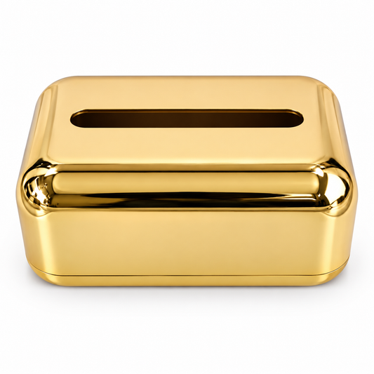 Luxury Golden Tissue Box – Premium Decorative Tissue Holder