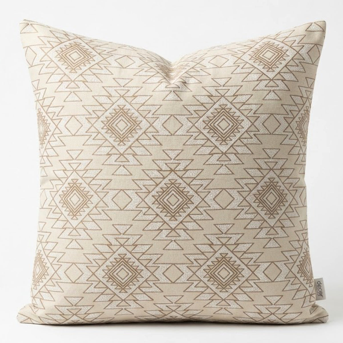 Cushion Tan Diamonds 20x20 Inch – Tribal Whites
