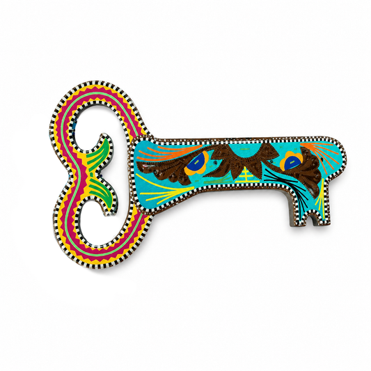 Chamak patti Traditional Handcrafted Decorative Key Wall Art Assorted – Multicolor Folk Art Key Décor | Pakistani Cultural Home Decoration