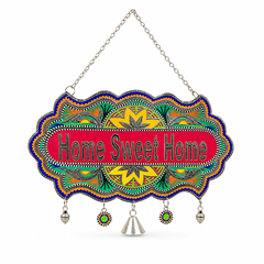 Chamakpatti Wall Hanging 2400 T Art – Home Sweet Home Traditional Pakistani Truck Art Decorative Wall Décor