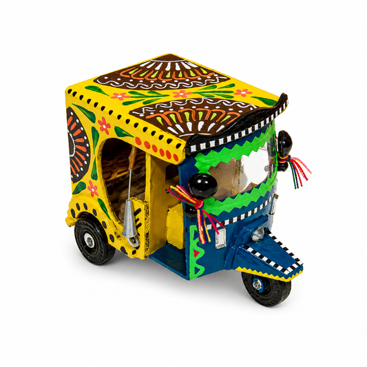 Small Truck Art Rickshaw Assorted Color – Traditional Hand-Painted Decorative Rickshaw | Pakistani Folk Art Home Décor
