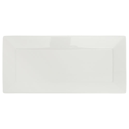 36 cm Rectangle Symphony Platter – Elegant White Serving Tray - Habitt