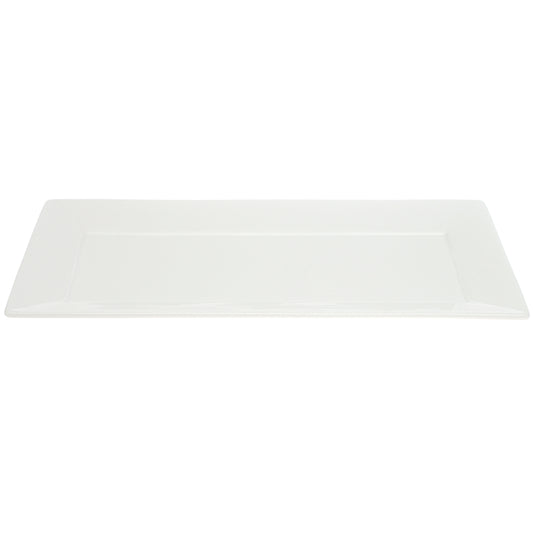 36 cm Rectangle Symphony Platter – Elegant White Serving Tray - Habitt