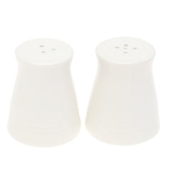 Brilliant 2 Pcs Salt & Pepper Set – Elegant White Ceramic Shakers - Habitt