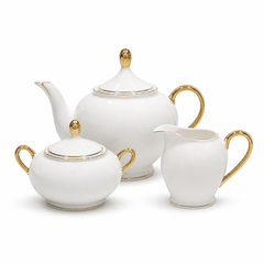 Gold Line Premium Porcelain Dinner Set | Elegant White Dinnerware with Gold Rim