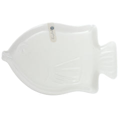 Symphony Reef Sunfish Platter – Elegant Fish-Shaped White Ceramic Serving Plate - Habitt