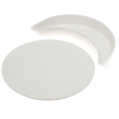 Symphony Alfre Eclipse Serving Set – Modern White Ceramic Round & Crescent Platter - Habitt