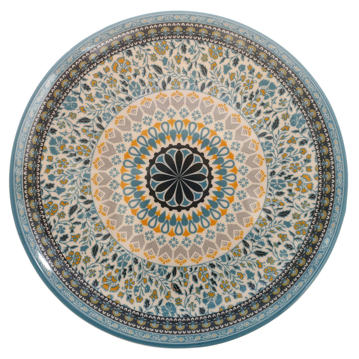 43PCS 8 Person Dinner Set Blue Mosaic - Habitt