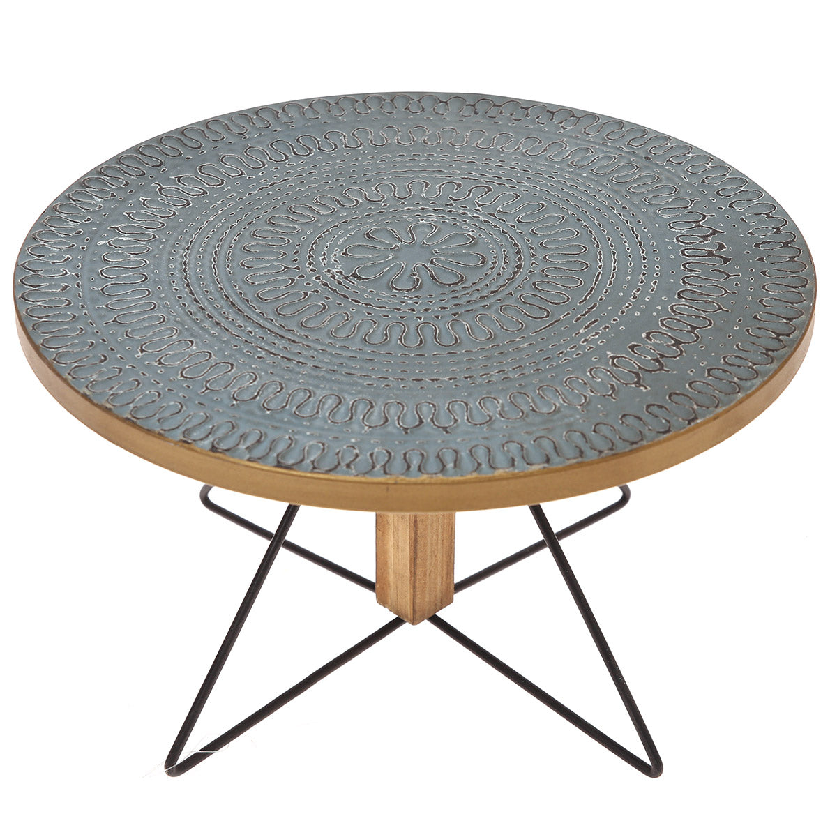 Cake Stand L Blue 13X13X8Inch HQ-013 - Habitt