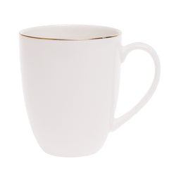 White Bone China Mug with Gold Rim – GGK D#4 - Habitt
