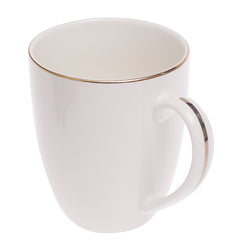 White Bone China Mug with Gold Rim – GGK D#4 - Habitt