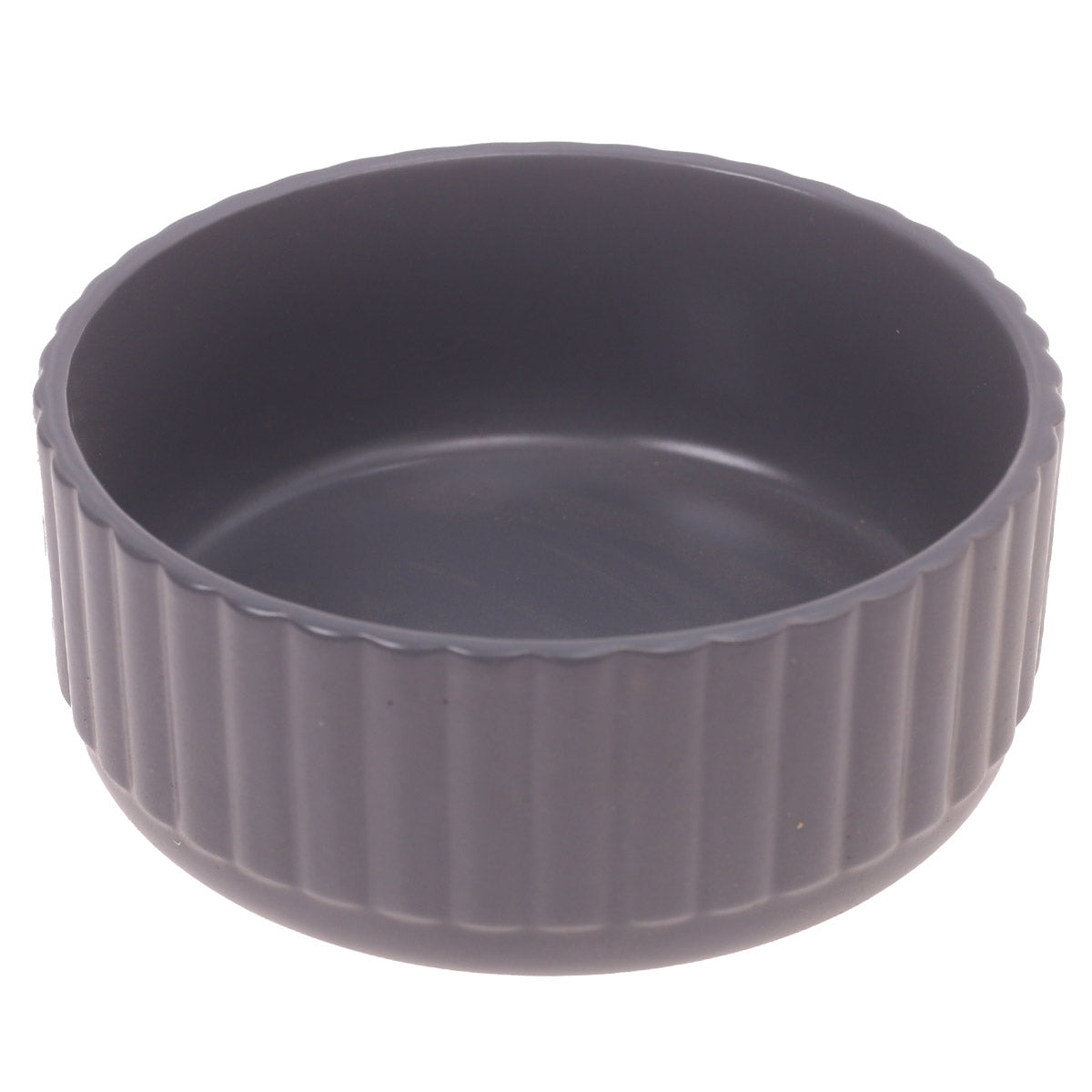 Ceramic Bowl Grey 6 X 6 X 2.5 Inch SD-007 - Habitt