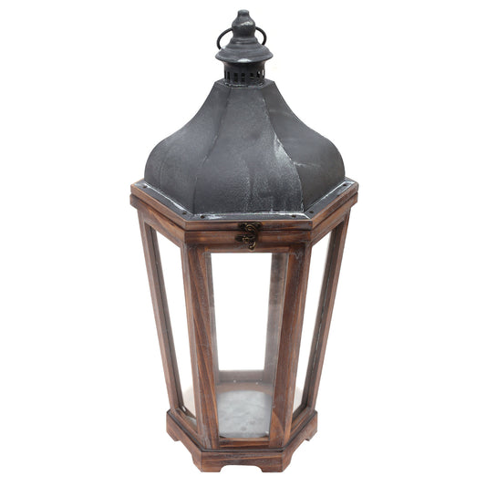 Floor Lantern Natural 11.3 X 11.3 X 23.5 Inch WL-005 - Habitt