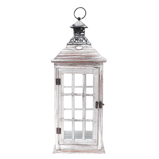 Floor Lantern Natural 8 X 8 X 21 Inch WL-001 - Habitt