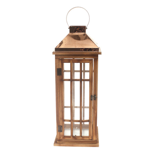 Floor Lantern Natural 8.6 X 8.6 X 23 Inch WL-004 - Habitt