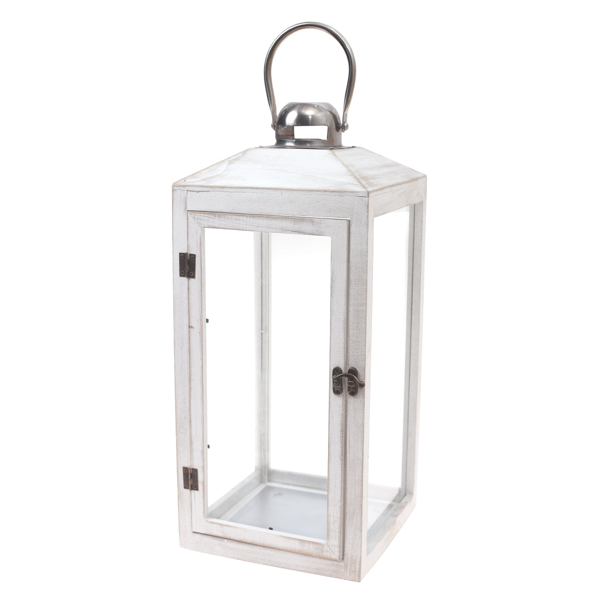 Floor Lantern White 6.2 X 6.2 X 16.8 Inch WL-007 - Habitt
