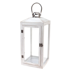 Floor Lantern White 6.2 X 6.2 X 16.8 Inch WL-007 - Habitt